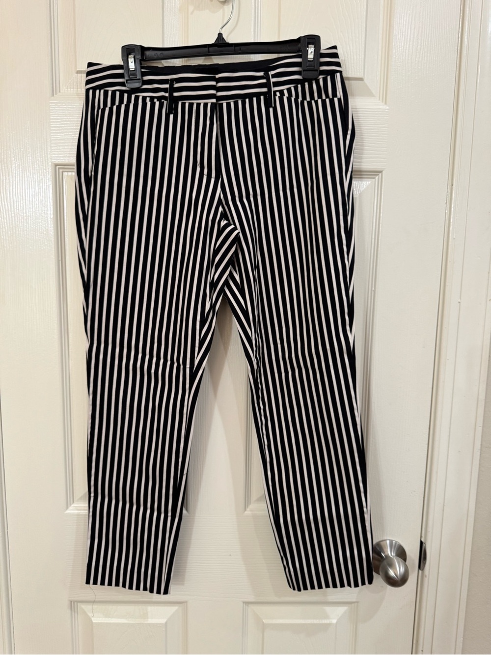 Worthington Black and White Striped Trousers